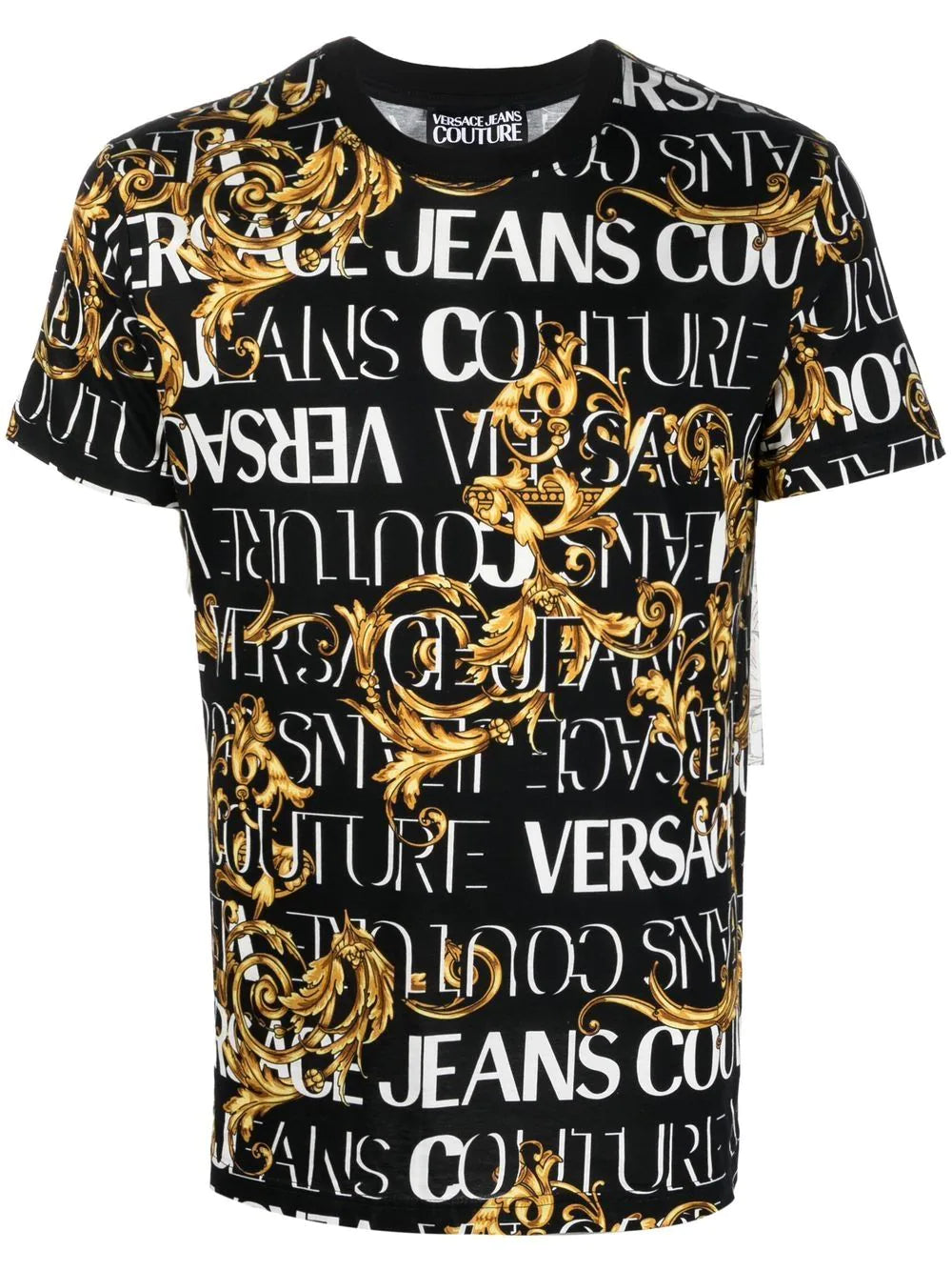 VERSACE Baroque Print Logo T-Shirt Black