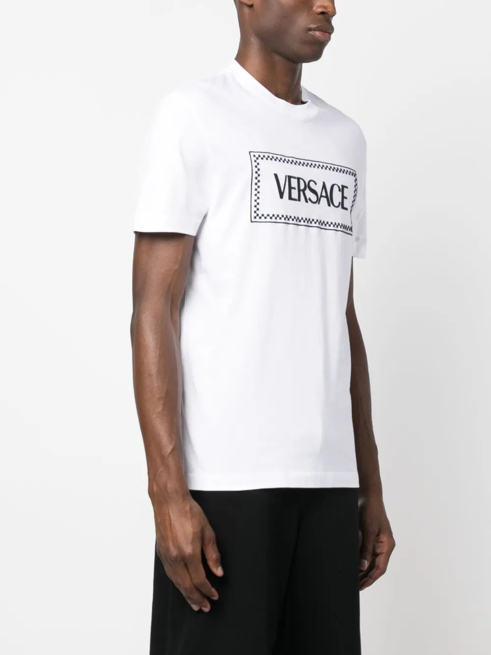 VERSACI  Embroidered T-shirt with the brand's logo from the 1990s