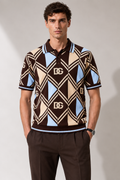 Dolce & Gabbana Geometric Jacquard Polo