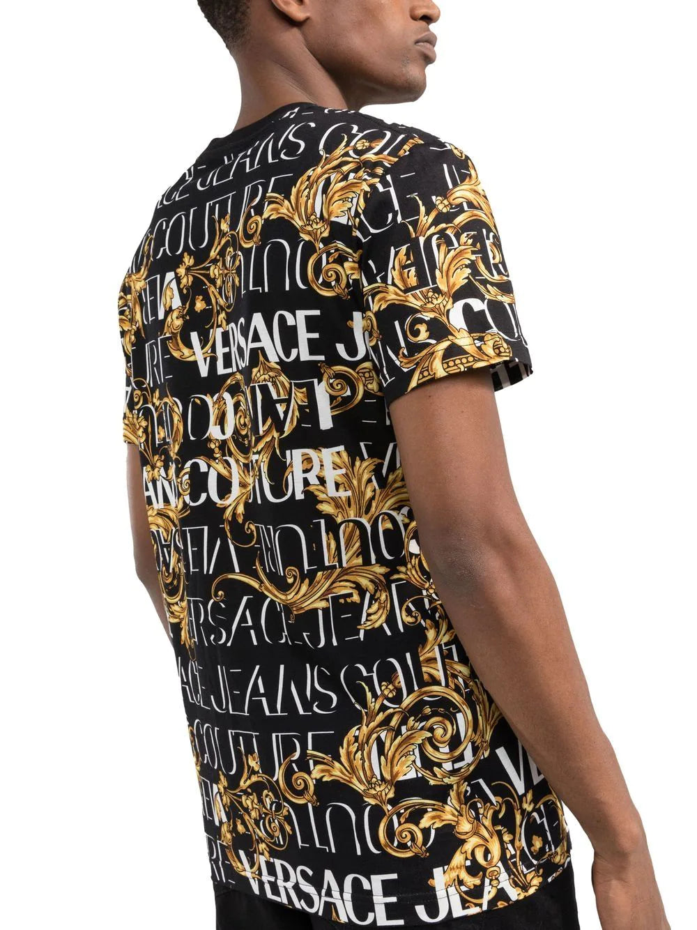 VERSACE Baroque Print Logo T-Shirt Black