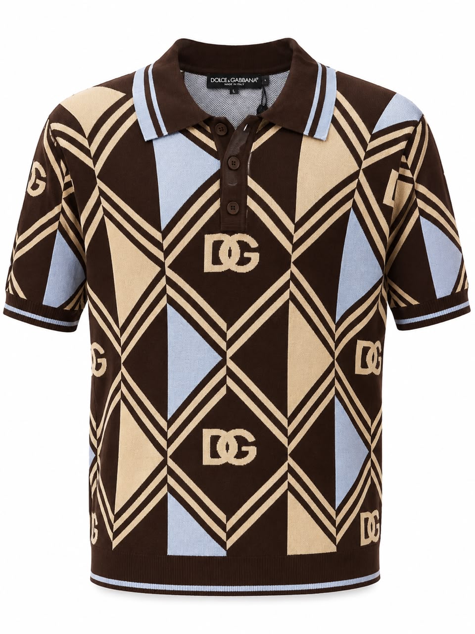 Dolce & Gabbana Geometric Jacquard Polo