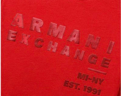 ARMANI EXCHANGE Red Logo T-Shirt