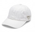 Prada Triangle Logo Cap – White