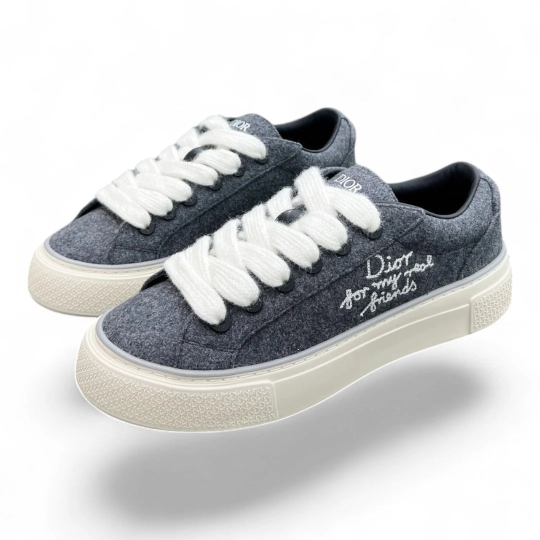 DIOR b23 low "Dior my real friends" dark grey suede