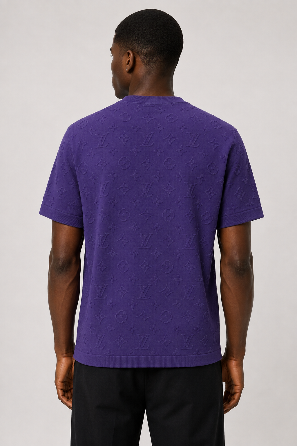 Purple Monogram Knit T-Shirt