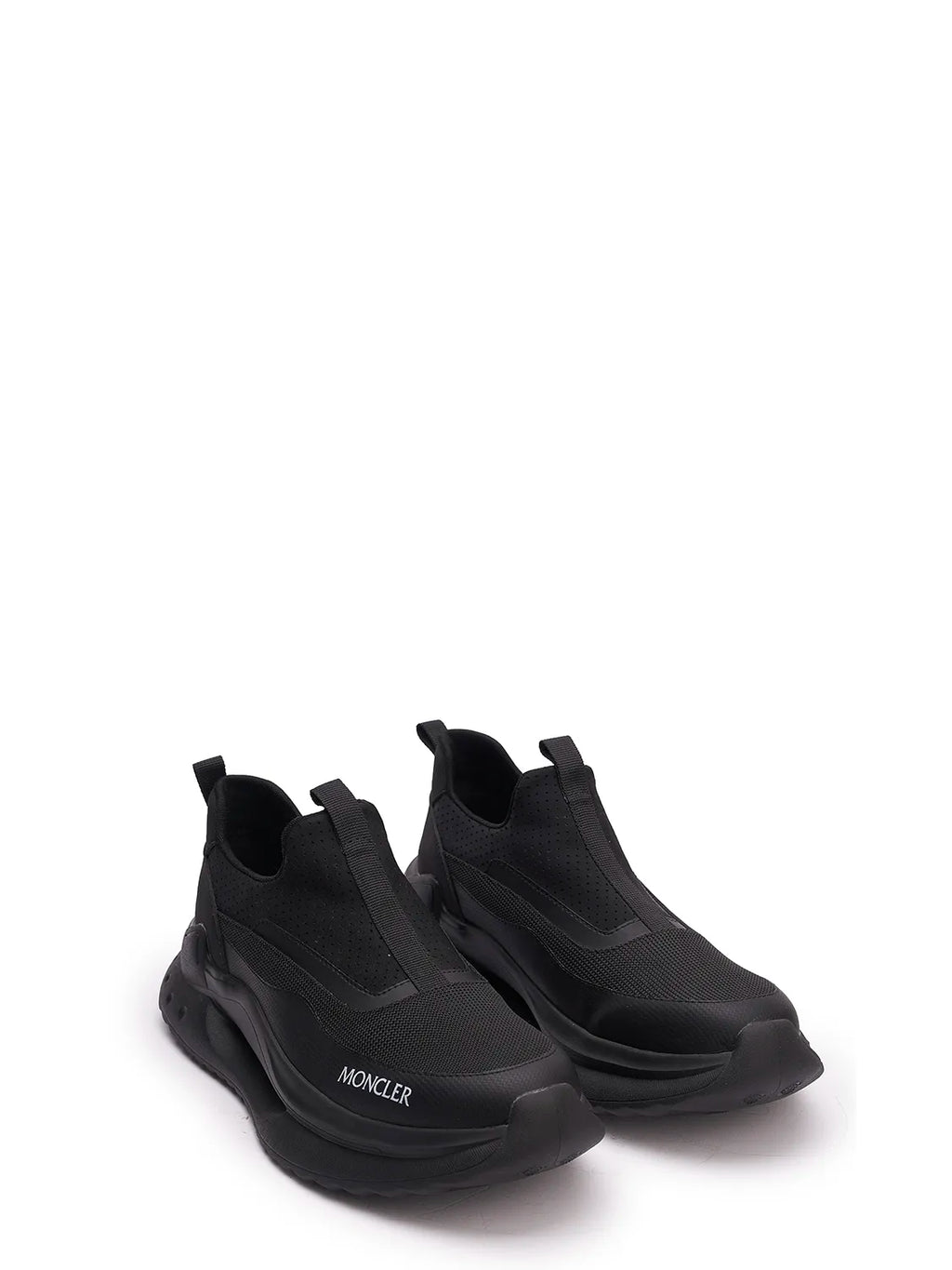 Moncler Black Slip-On Sneakers with Chunky Sole