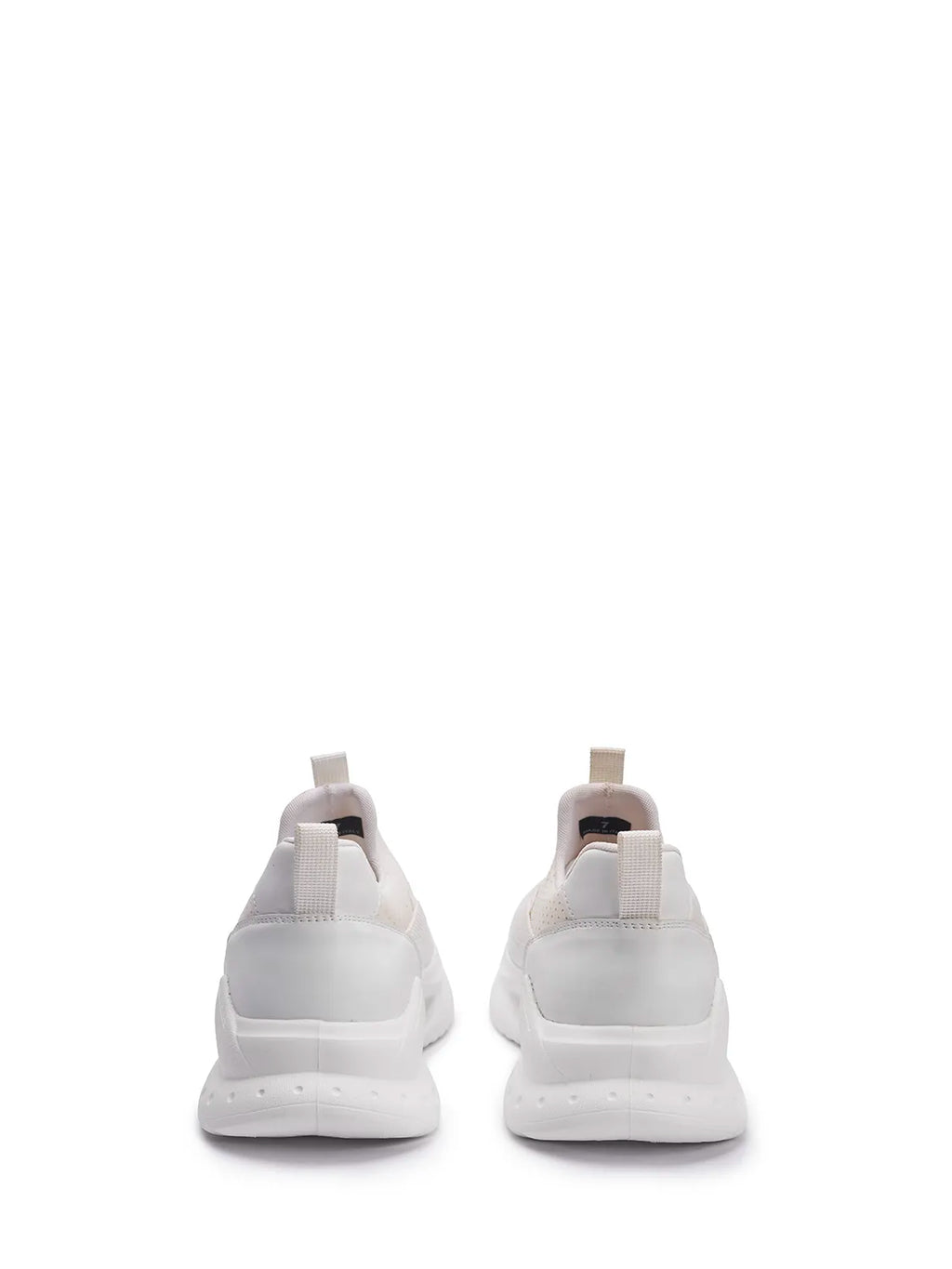 Moncler White Knit Slip-On Sneakers