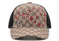 GG Snake Mesh Trucker Cap – Beige/Black
