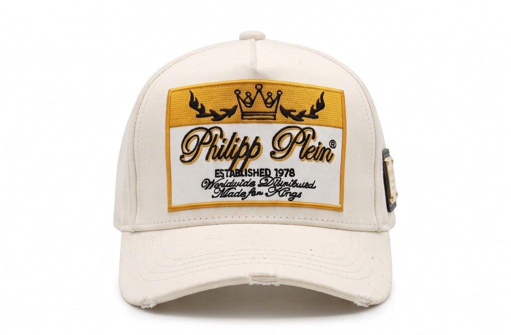 Philipp Plein Heritage Crown Cap – White