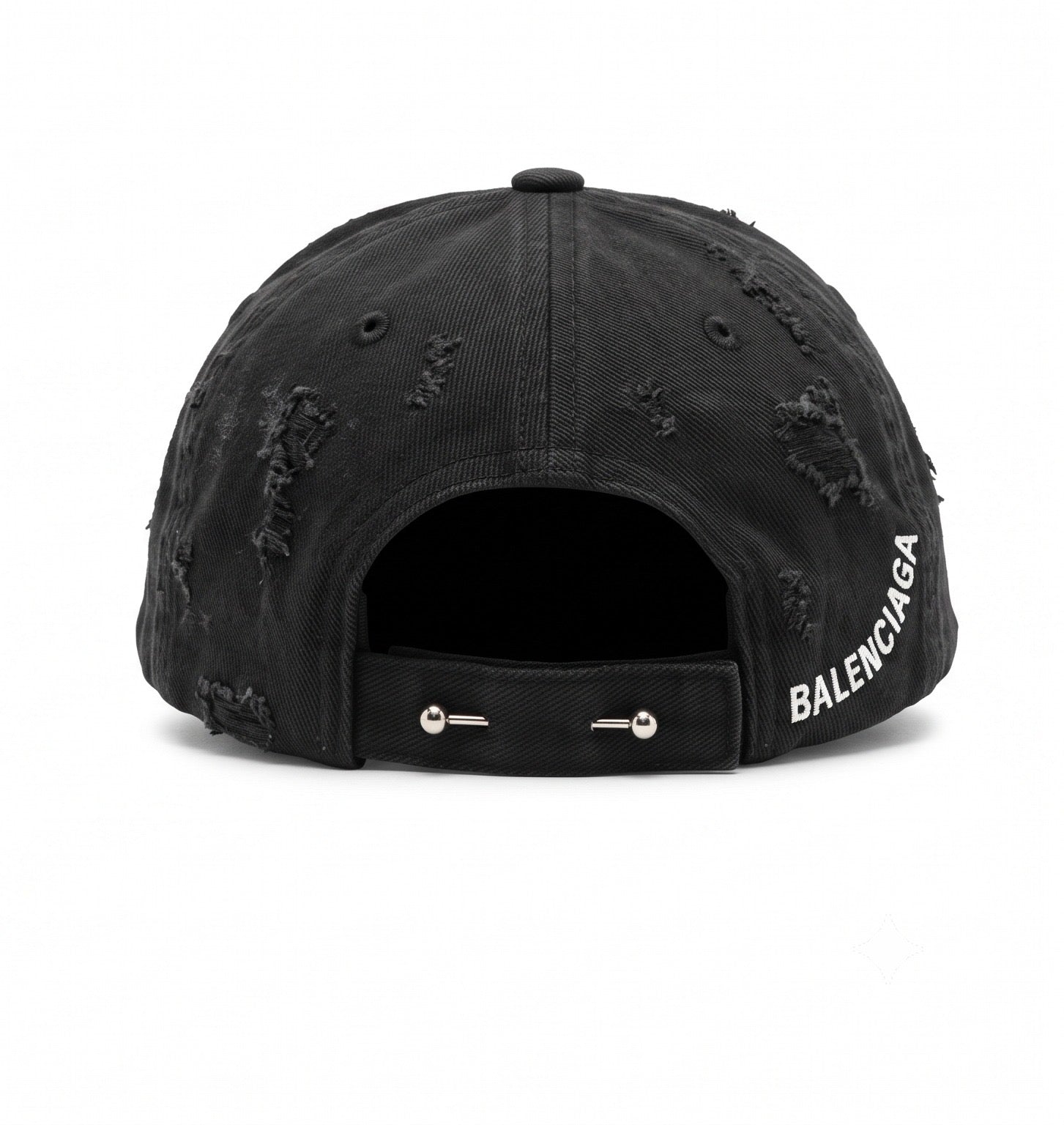 Balenciaga Distressed Ring Cap – Black