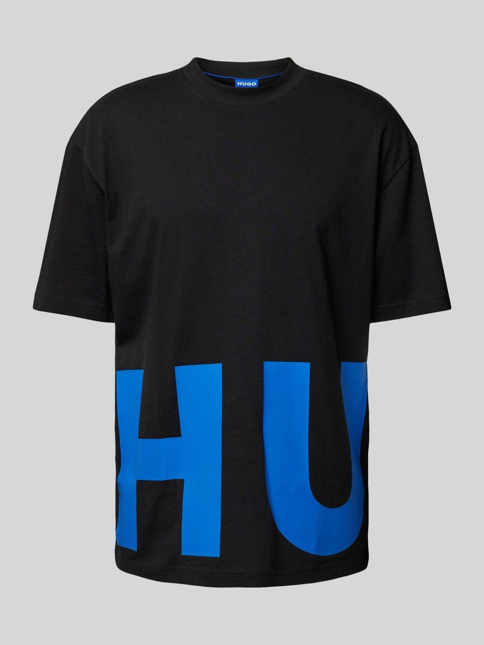 Hugo Blue
T-shirt with label print, model 'Nannavaro' in black