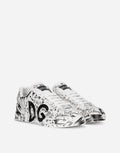 D&G Calfskin Portofino sneakers with logo print in Multicolor for men