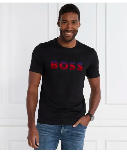 BOSS
Degradé Logo T-shirt in Cotton-jersey