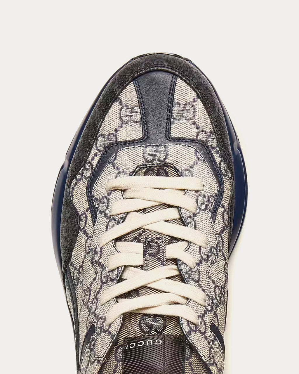 Gucci - Rhyton GG Supreme Beige / Blue Low Top Sneakers