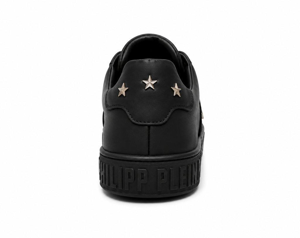 Philipp Plein Black Sneakers – Gold Star Edition