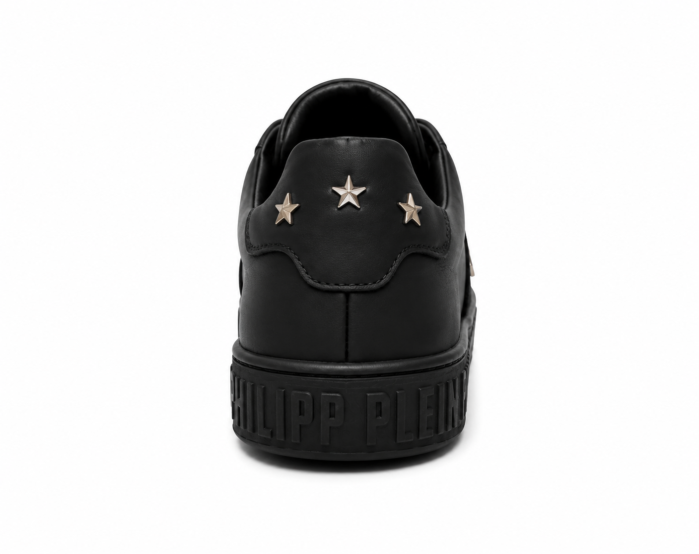 Philipp Plein Black Sneakers – Gold Star Edition