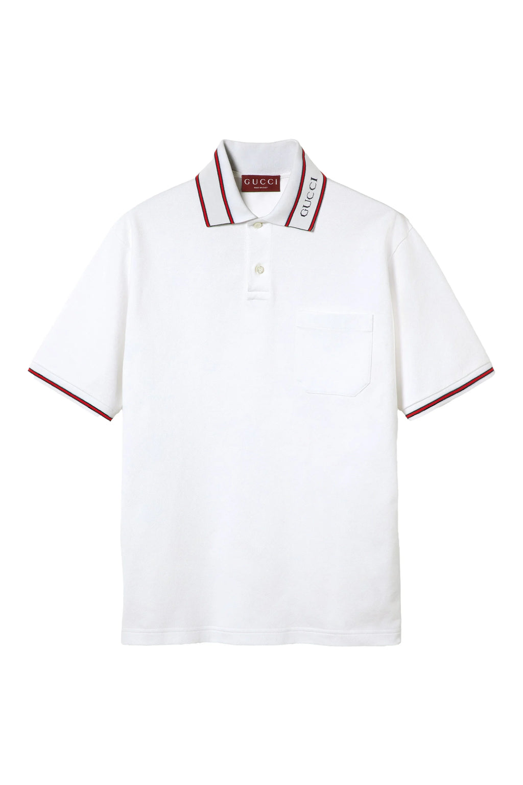 GUCCI
Cotton Piquet Polo Shirt with Web