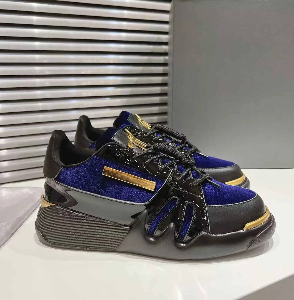 GIUSEPPE ZANOTTI- navy Leather sneakers