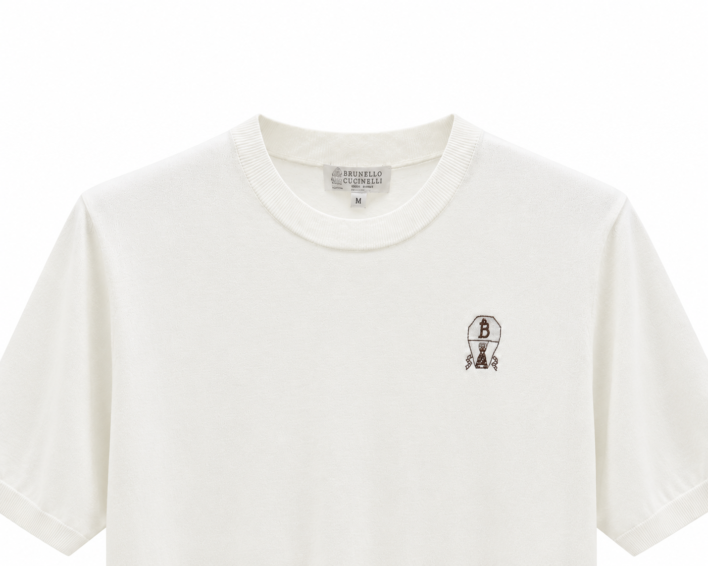 Brunello Cucinelli Knit T-Shirt – Off White