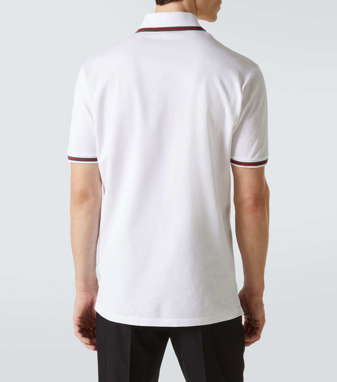 Gucci
Web Stripe cotton-blend piqué polo shirt