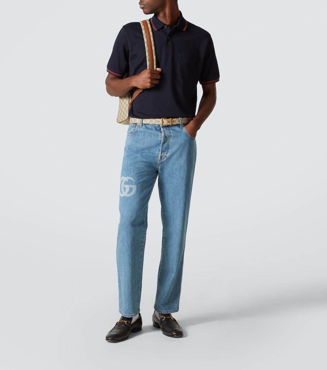 Gucci
Double G cotton-blend piqué polo shirt