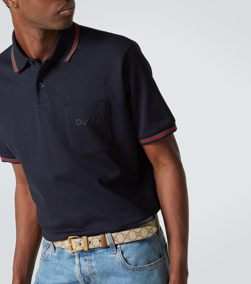 Gucci
Double G cotton-blend piqué polo shirt