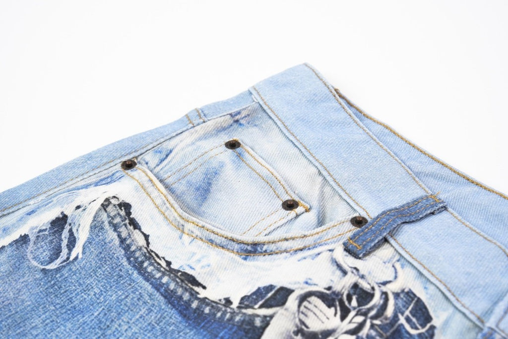 Acne Studios SS26 3D Printed 1981M Jeans Shorts Unisex
