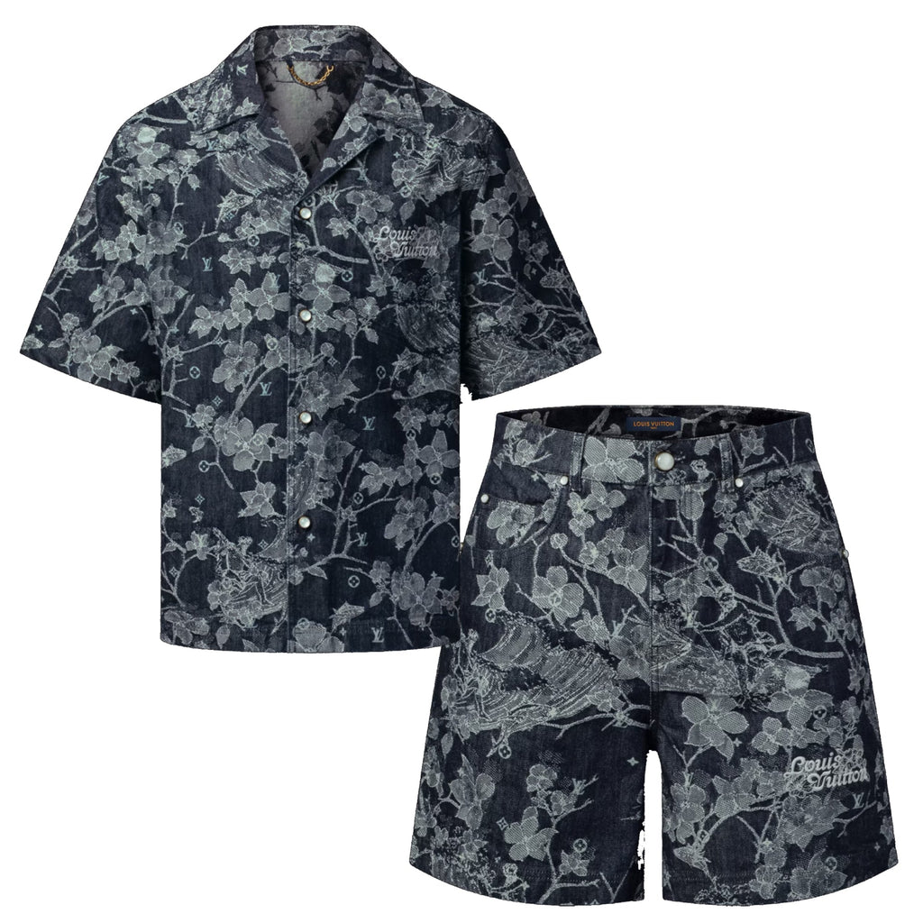 Louis Vuitton Jacquard Denim Full Set (Top + Bottom)