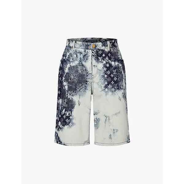 Monogram Bandana-Print Oversized-Fit Stretch-Denim Outfit set
