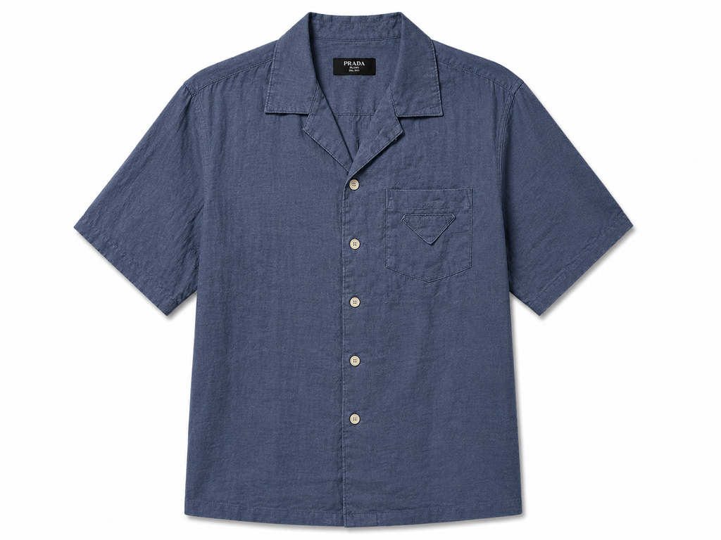 Prada Linen Set – Slate Blue