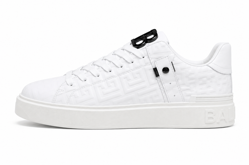 Balmain Monogram Sneakers – White/Silver