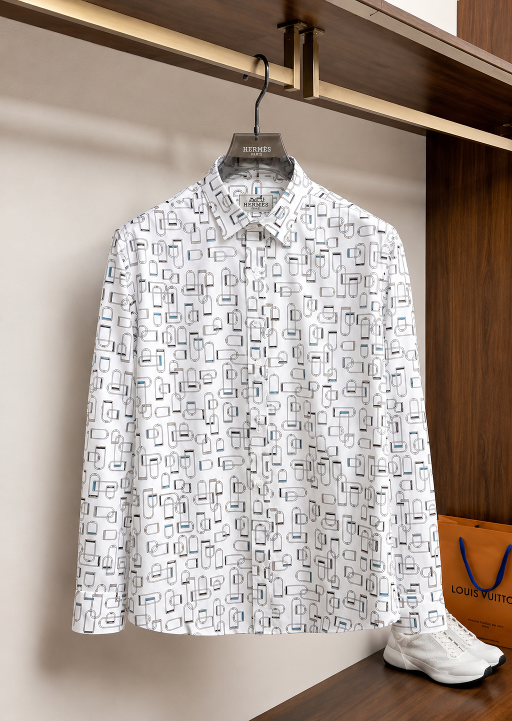 Hermes - Geometric Print Shirt