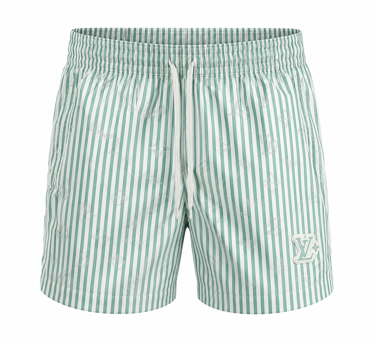 ouis Vuitton Monogram Striped Swim Shorts – Mint Green