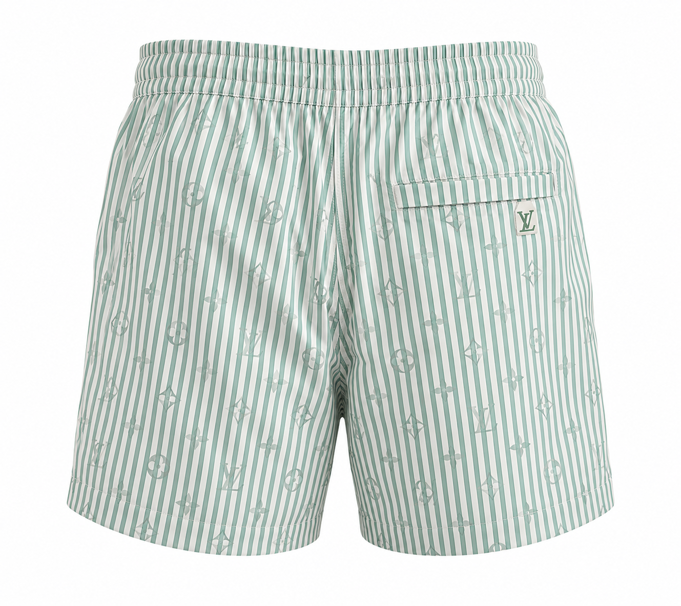 ouis Vuitton Monogram Striped Swim Shorts – Mint Green