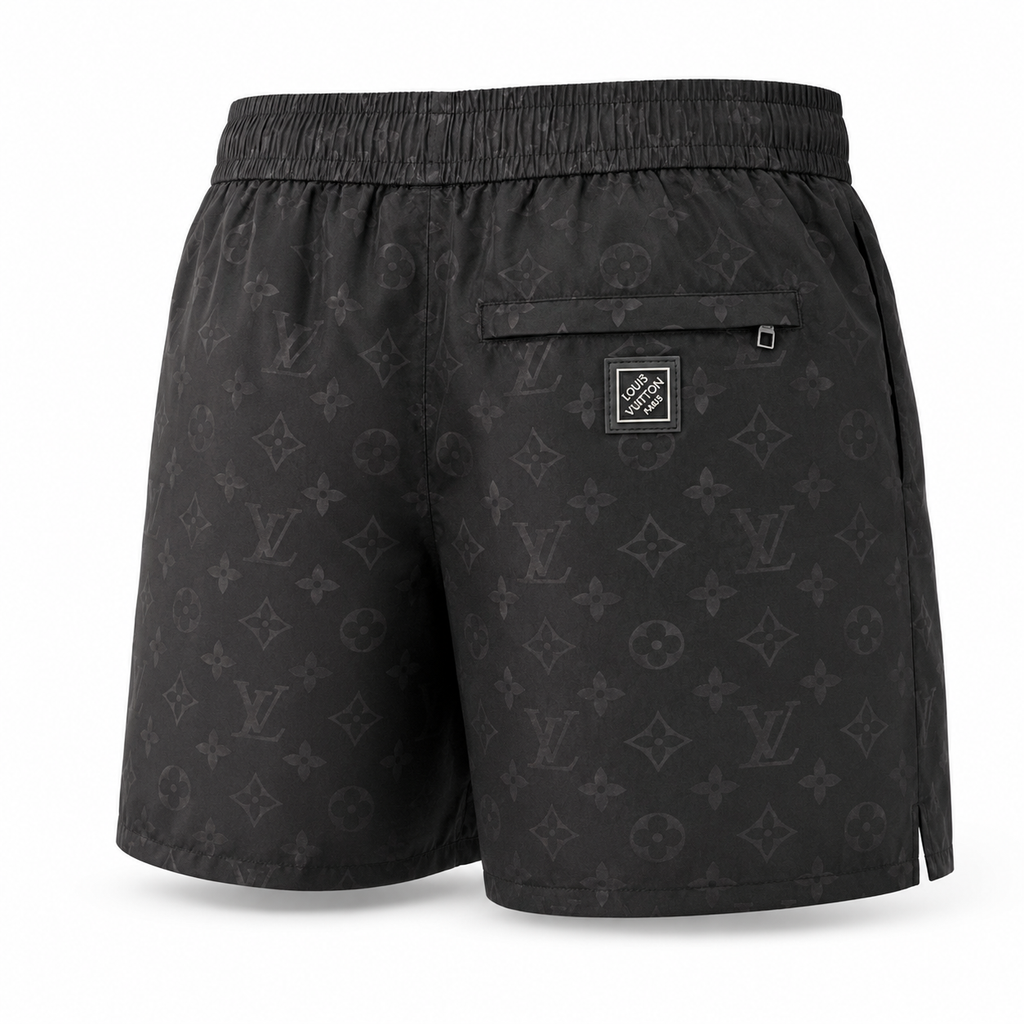Monogram Swim Shorts – Black