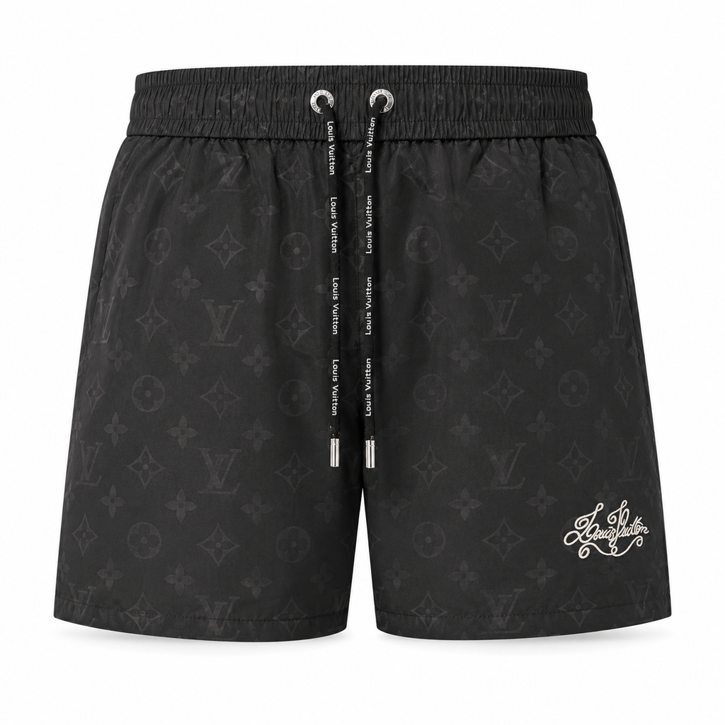 Monogram Swim Shorts – Black