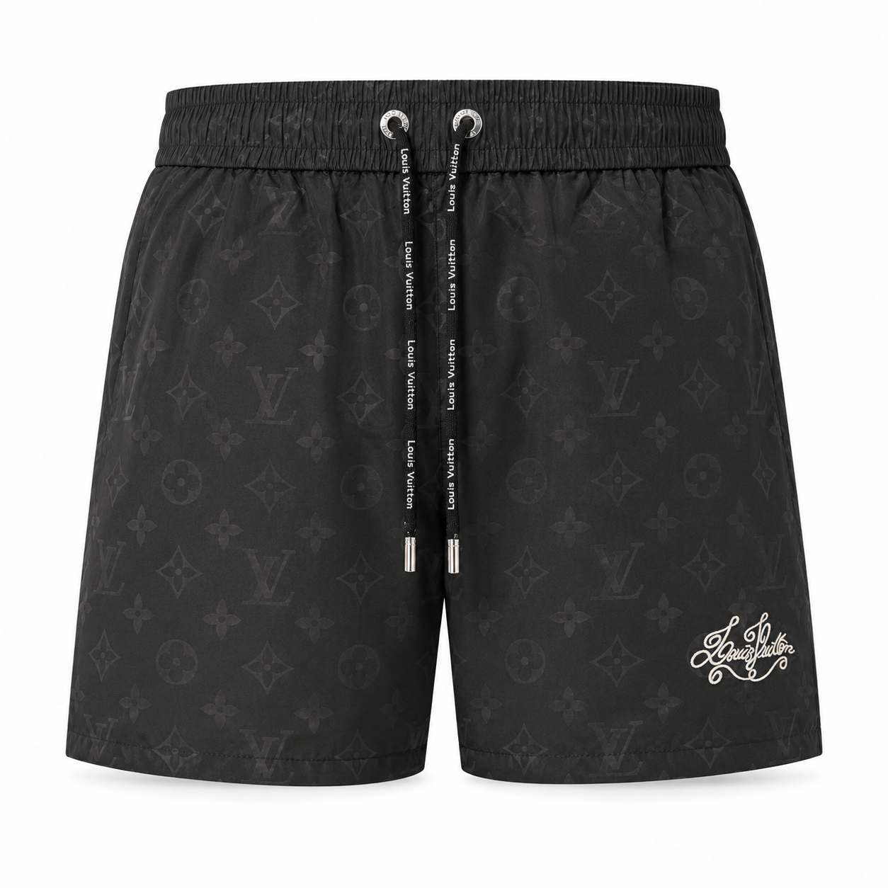 Monogram Swim Shorts – Black