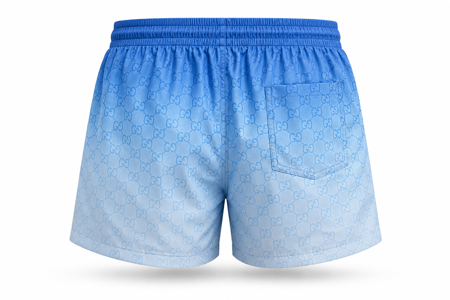 Blue Gradient GG Monogram Swim Shorts