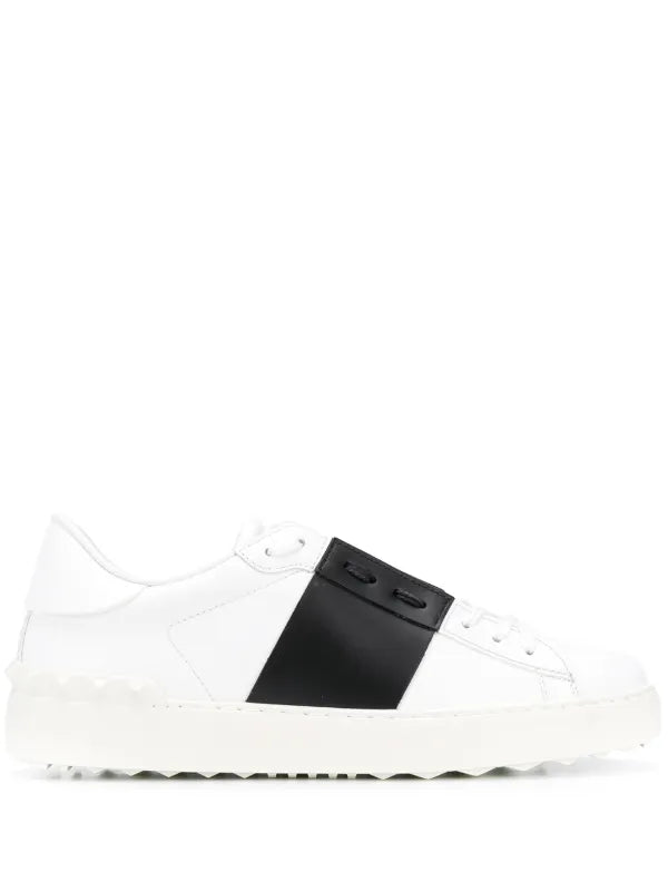 Vallentino - open design leather sneakers