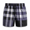 BBR Black & Grey Check Swim Shorts