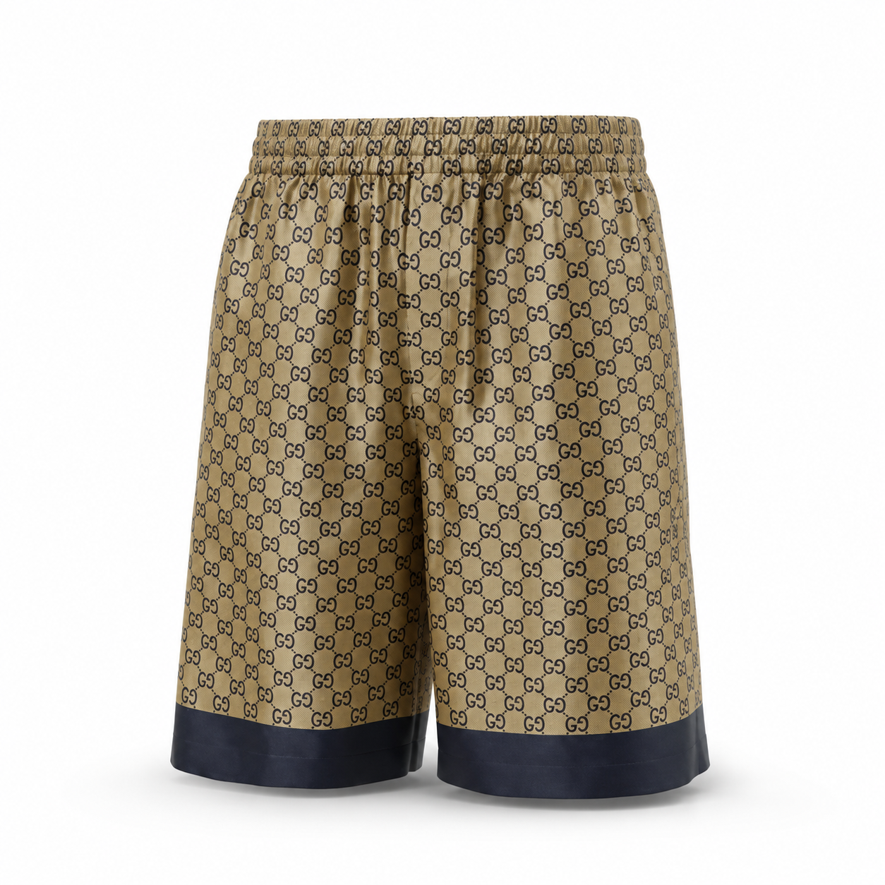 GG printed silk twill shorts