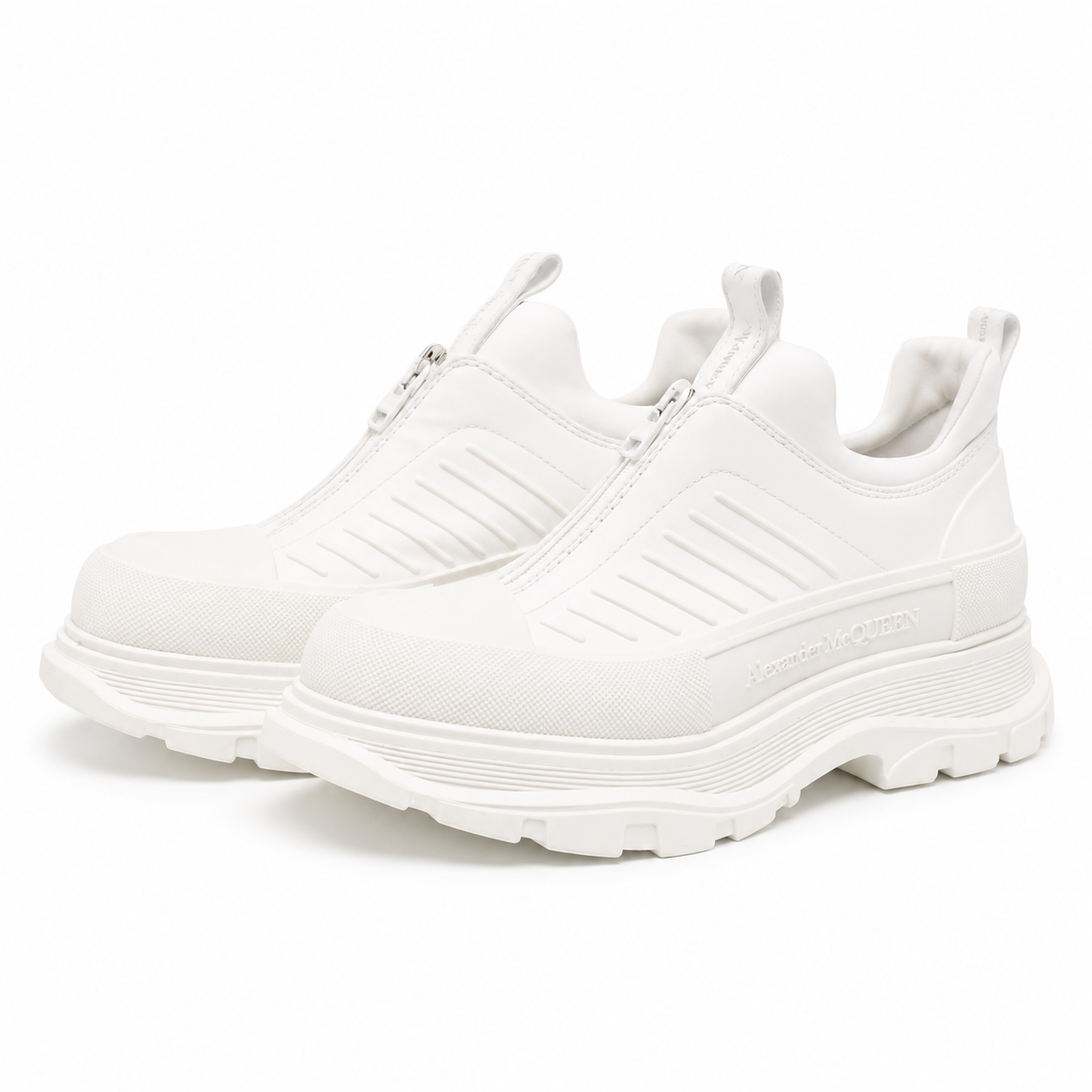 Alexander McQueen Chunky-Sole Zip-Up Sneakers