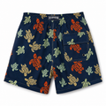 Navy Turtle Print Swim Shorts