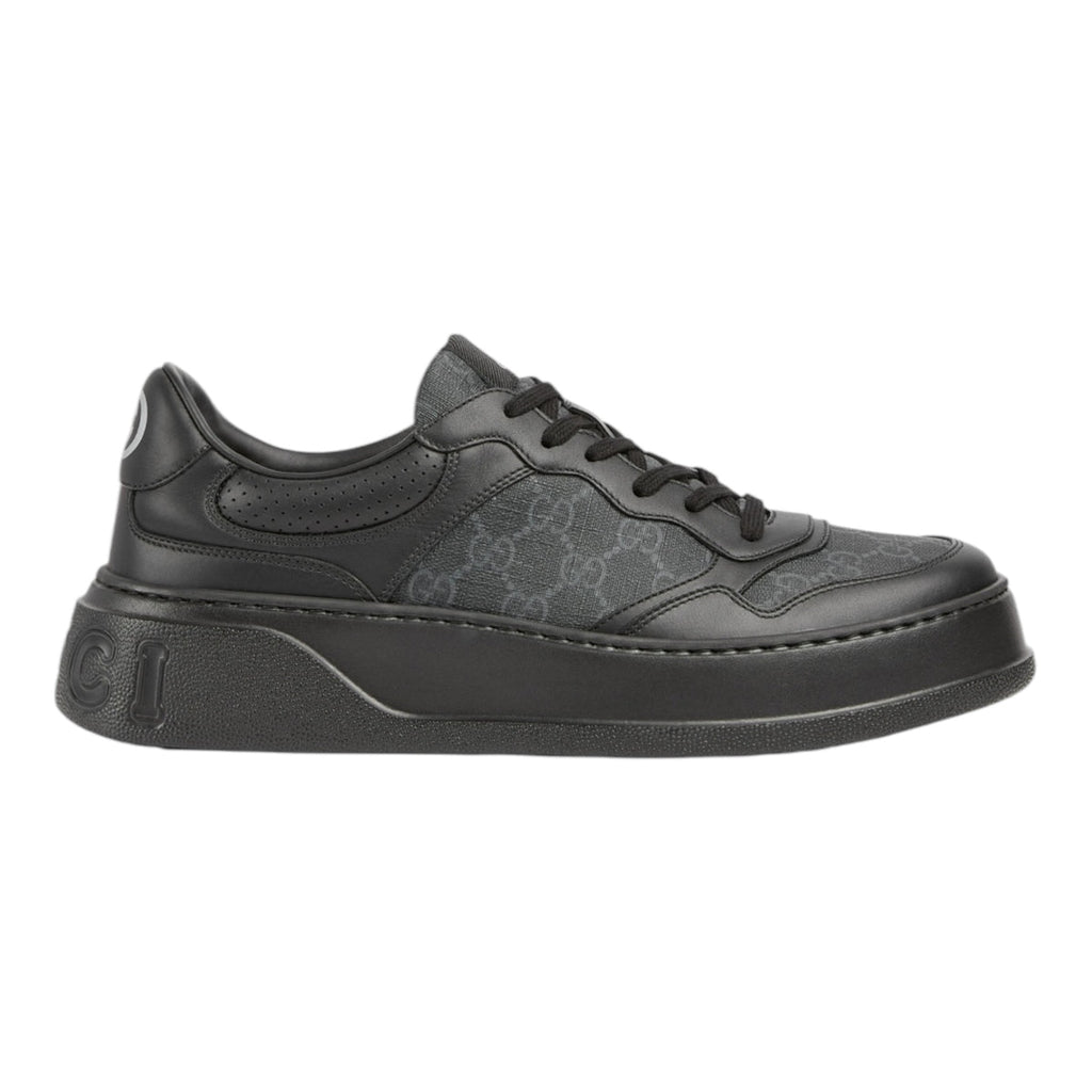 Gucci Black Monogram Platform Sneakers