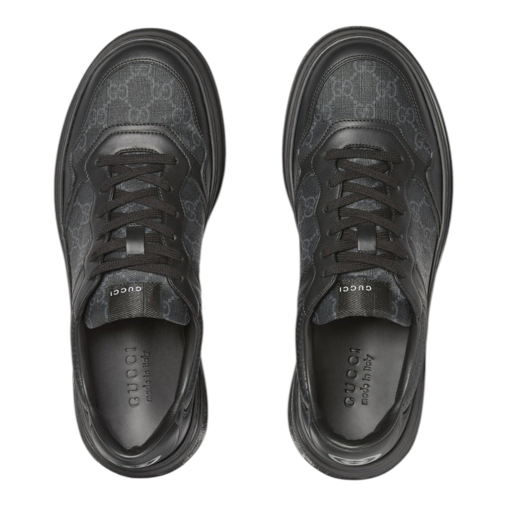 Gucci Black Monogram Platform Sneakers