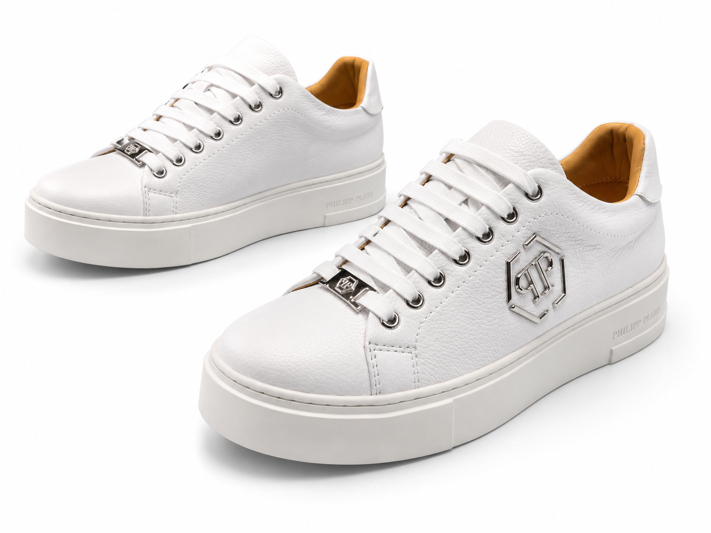 Philipp Plein Leather Platform Sneakers