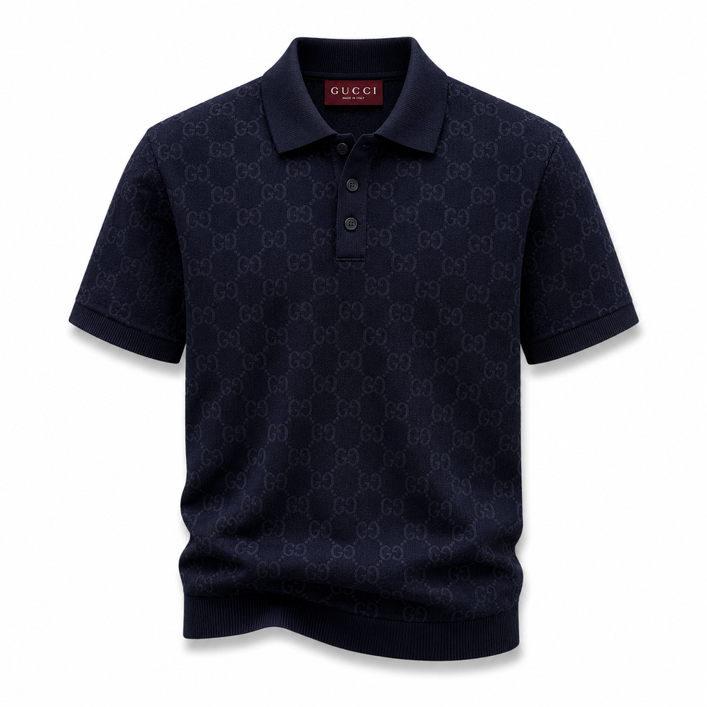GG Knit Polo – Navy