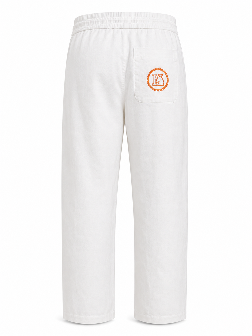 White Linen Drawstring Trousers