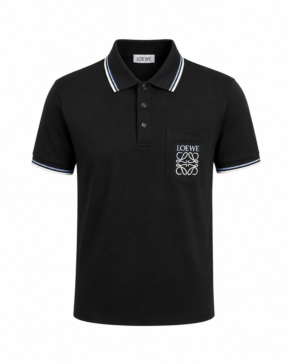 Mercerized Cotton Polo – Black