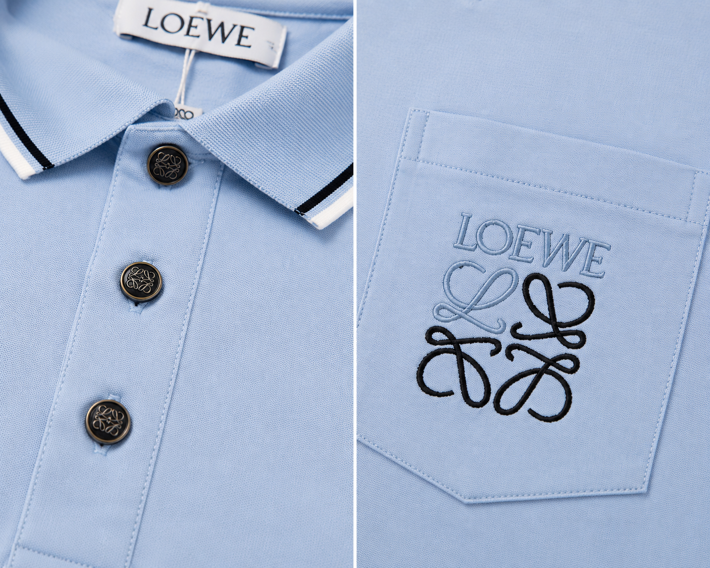 Mercerized Cotton Polo – Baby Blue